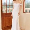 Zeemeermin Off-shoulder Witte Trouwjurk Met Kant -Jurken Korting Winkel YYZL126 White 1 first