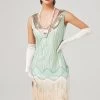 Pailletten Groene Korte Jaren 1920 Party Dress 2 Pailletten Groene Korte Jaren 1920 Party Dress -Jurken Korting Winkel YYZL219Green 1 first