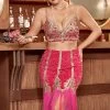 Two Pieces Fuchsia Gatsby 1920s Flapper Jurk Met Franjes -Jurken Korting Winkel YYZL307Fuchsia 1 first