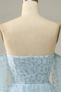 Hemelsblauwe Off The Shoulder Galajurk -Jurken Korting Winkel YYZL392 SKy Blue 6