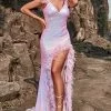 Zeemeermin Sweetheart Paars Pailletten Lange Galajurk Met Veer -Jurken Korting Winkel YYZL470LightPurple 1 first