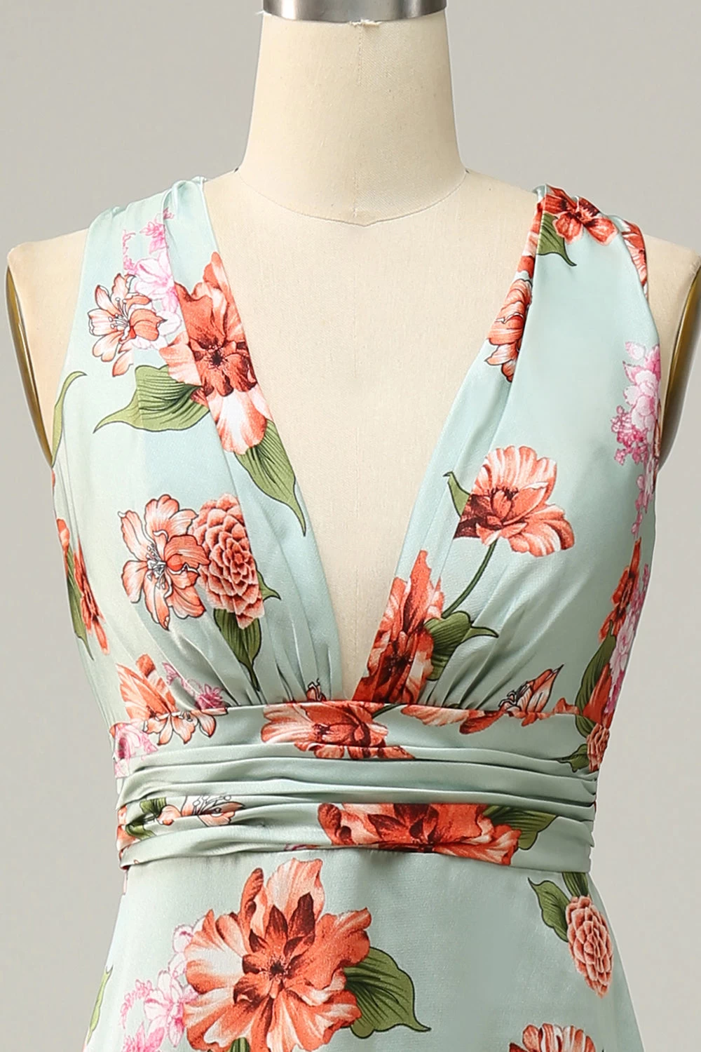 Groene Halter Mouwloze A Lijn Bruidsmeisje Jurk 6 Groene Halter Mouwloze A Lijn Bruidsmeisje Jurk - Afbeelding 4