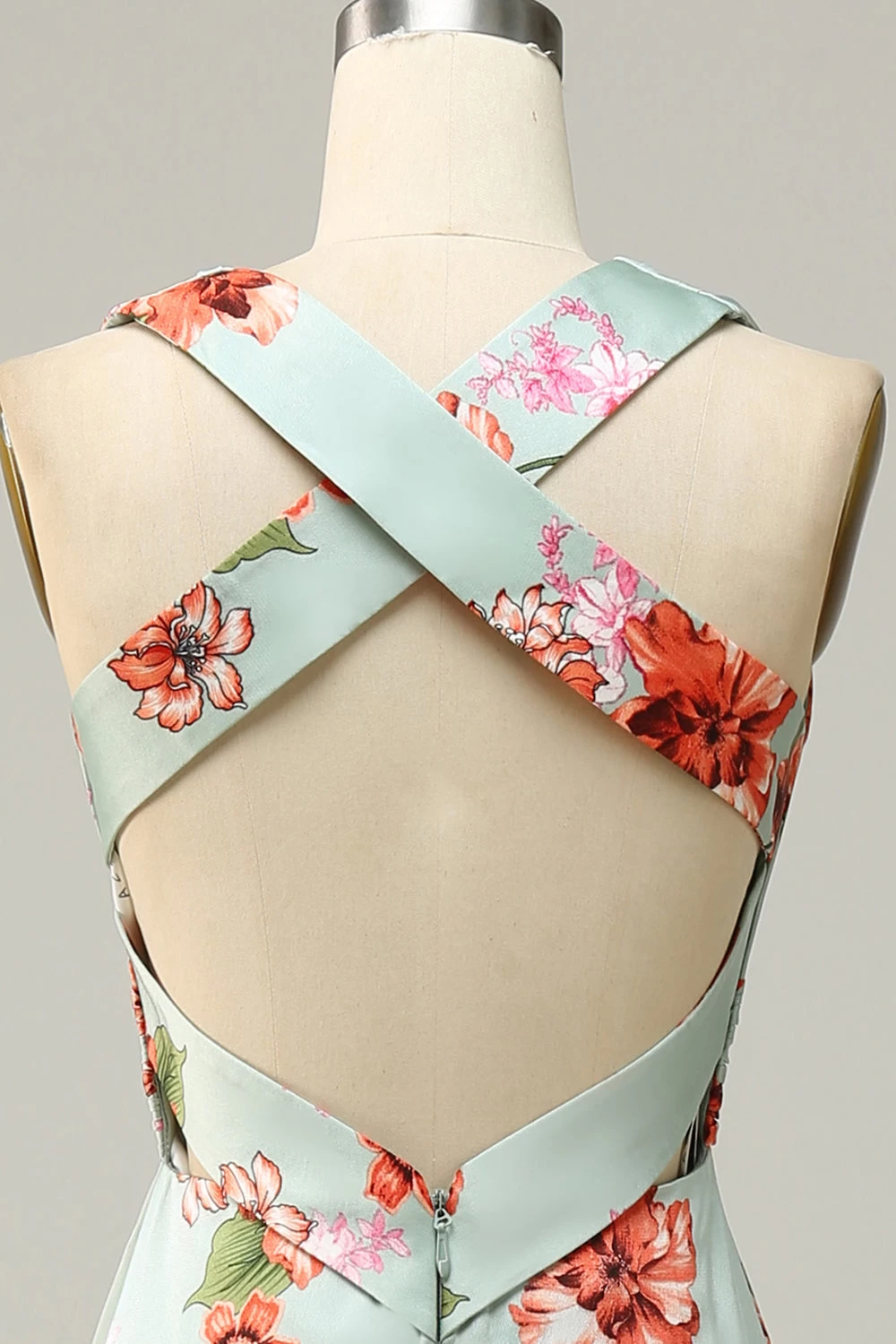 Groene Halter Mouwloze A Lijn Bruidsmeisje Jurk 8 Groene Halter Mouwloze A Lijn Bruidsmeisje Jurk - Afbeelding 6