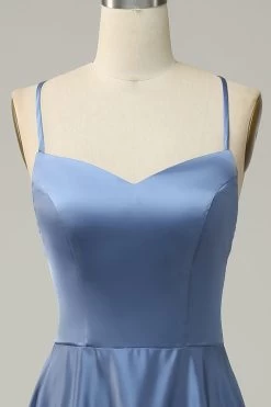 Grijs Blauw Halter A Line Lange Bruidsmeisje Jurk -Jurken Korting Winkel YYZL577 20Grey 20Blue 4