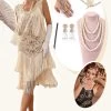 Champagne Pailletten Fringes 1920s Gatsby Jurk Met 20s Accessoires Set -Jurken Korting Winkel YYZLHB230003 1 first