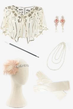 Gouden Pailletten Franjes 1920s Flapper Jurk Met 20s Accessoires Set 11 Gouden Pailletten Franjes 1920s Flapper Jurk Met 20s Accessoires Set -Jurken Korting Winkel YYZLHB230015 6