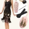 Zwarte En Gouden Pailletten Franjes 1920s Gatsby Flapper Jurk Met Jaren 20 Accessoires Set 1 Zwarte En Gouden Pailletten Franjes 1920s Gatsby Flapper Jurk Met Jaren 20 Accessoires Set -Jurken Korting Winkel YYZLHB230017 1 first