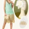 Mintgroene Pailletten Franjes 1920s Gatsby Flapper Jurk Met 20s Accessoires Set -Jurken Korting Winkel YYZLHB230031 1 first