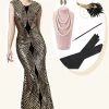 Gouden Pailletten Glitter Lange Flapper Jurk Met Jaren 20 Accessoires Set -Jurken Korting Winkel YYZLHB230077 1 first