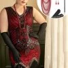 Rode Plus Size 1920s Gatsby Jurk Met 20s Acessories Set -Jurken Korting Winkel YYZLHB230090 1 first