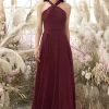 Bordeaux Rode Halter Chiffon Bruidsmeisjes Jurk 1 Bordeaux Rode Halter Chiffon Bruidsmeisjes Jurk -Jurken Korting Winkel ZDGAS112Burgundy 1