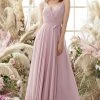 Blush V Hals Lange Chiffon Bruidsmeisje Jurk -Jurken Korting Winkel ZDGAS113 20 1
