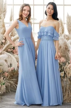 Blauwe V-hals Chiffon Bruidsmeisjes Jurk -Jurken Korting Winkel ZDGAS130 6 258cfb7a 585b 478e a4a8 dca1a86f0dfd