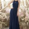 Marine Blauwe Halter Chiffon Bruidsmeisjes Jurk -Jurken Korting Winkel ZDGAS75685Navy 1
