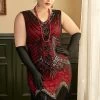 Rode Pailletten Grote Maat 1920s Jurk Met Franjes -Jurken Korting Winkel ZPKAV035 20Red 20Black 1 first