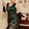Pailletten Donkergroen Grote Maat 1920s Flapper Jurk -Jurken Korting Winkel ZPKAV113DarkGreen 1 first daf5aadc 77a0 43ee 851c 4337dd9cd8d5