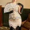 Vrouwen Grote Maat 1920s Jurk Pailletten Roze Flapper Jurk