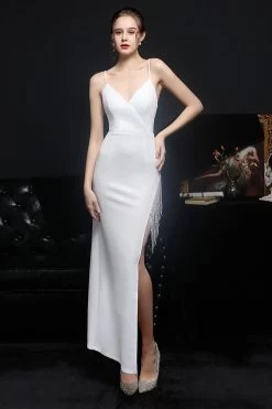 Sheath Mermaid Spaghettibandjes Feestjurk