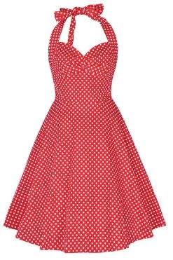 Halter Bedrukt Jaren 1950 Pin Up Jurk