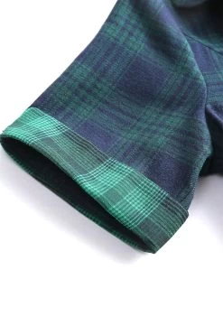 Groene Plaid Jaren '50 Jurk -Jurken Korting Winkel ZPKCGZL21012 3