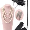 Zwarte Jaren 1920 Party Accessoires Sets -Jurken Korting Winkel ZPKCGZL21178 Black 1 first