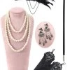 Jaren 1920 Flapper Zwarte Accessoires Set -Jurken Korting Winkel ZPKCGZL21180 Black 1 first