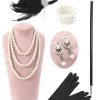 Zwarte Jaren 1920 Party Accessoires Sets -Jurken Korting Winkel ZPKCGZL21187 Black 1 first