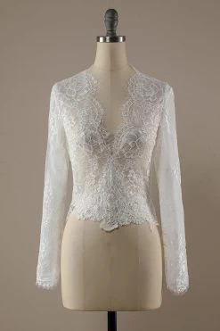 V Hals Witte Kanten Tops 10 V Hals Witte Kanten Tops -Jurken Korting Winkel ZPKYYLH0804 20 1