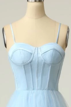 Paarse Tule A-lijn Galajurk -Jurken Korting Winkel ZPKYYLH20441 Sky Blue 6