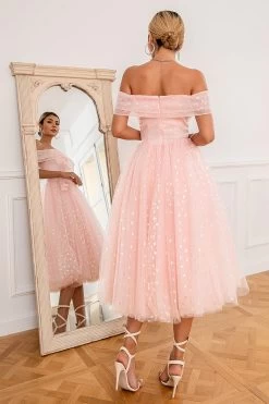 Roze Off Shoulder Harten Galajurk -Jurken Korting Winkel ZPKYYZL107 Pink 2
