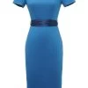 Blauwe Jaren 1960 Bodycon Jurk Met Strik -Jurken Korting Winkel ZPKYYZL111Blue 1 first
