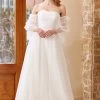 Witte Tule Off-shoulder Trouwjurk -Jurken Korting Winkel ZPKYYZL139 20White 1 first