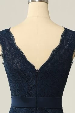 Navy Lace Sheath Moeder Jurk -Jurken Korting Winkel ZPKYYZL148 Navy 6