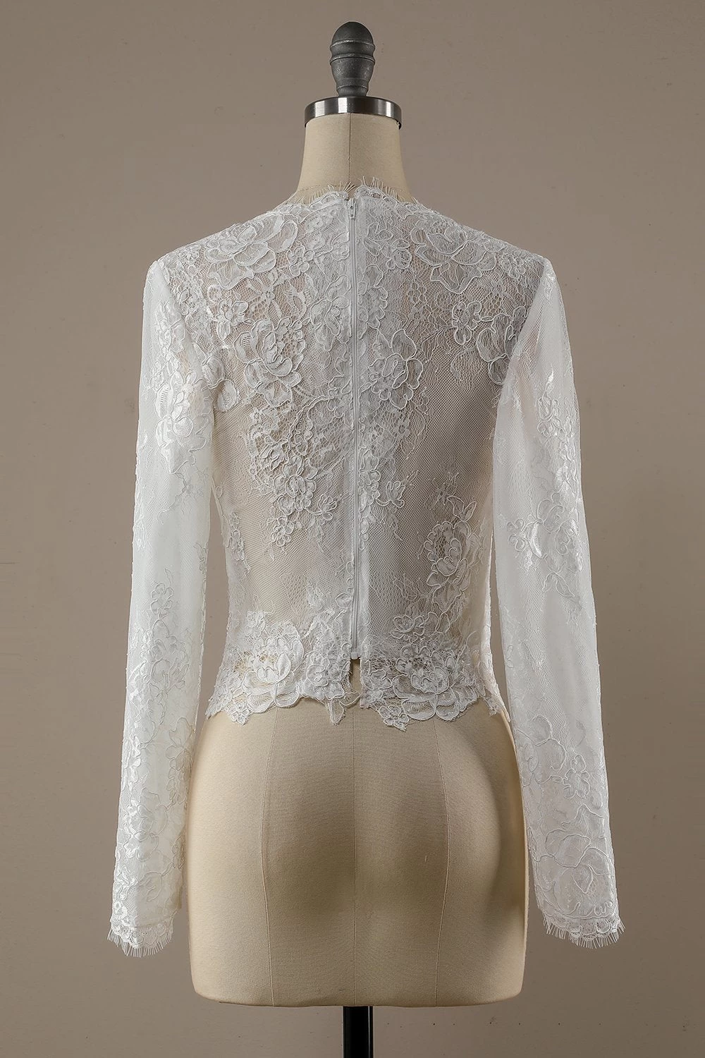 V Hals Witte Kanten Tops 7 V Hals Witte Kanten Tops - Afbeelding 5