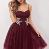 Burgundy Korte Gala Homecoming Jurk -Jurken Korting Winkel cc5fc3674684d5e32bf204b376e8eb9a