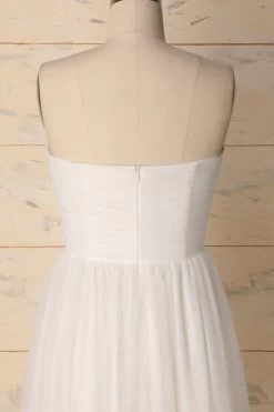 Witte Sweetheart Jurk -Jurken Korting Winkel white sweetheart dress 113029