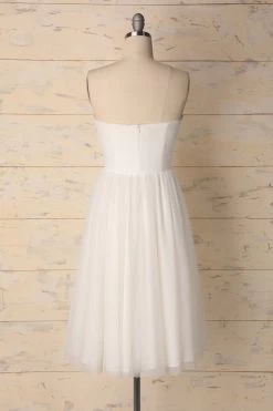 Witte Sweetheart Jurk -Jurken Korting Winkel white sweetheart dress 628812