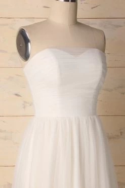 Witte Sweetheart Jurk -Jurken Korting Winkel white sweetheart dress 654676
