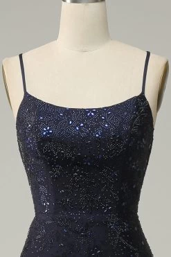 Navy Sweetheart Beaded Galajurk Met Split -Jurken Korting Winkel zqjy2023217Navy 4