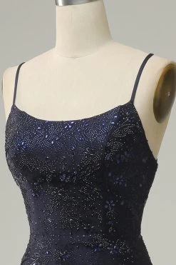 Navy Sweetheart Beaded Galajurk Met Split -Jurken Korting Winkel zqjy2023217Navy 5